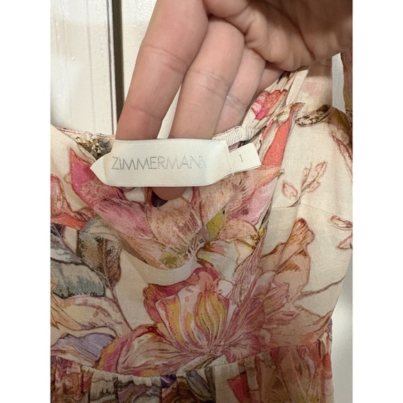 Zimmermann‎ Cira Floral Tiered Midi Dress Size 1/ US 6 - Picture 3 of 8